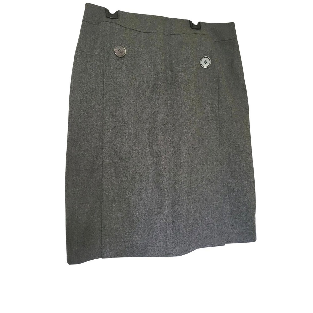 Talbots Vintage Womens Grey Preppy Italian Wool Career Pencil Skirt 10 Academia‎